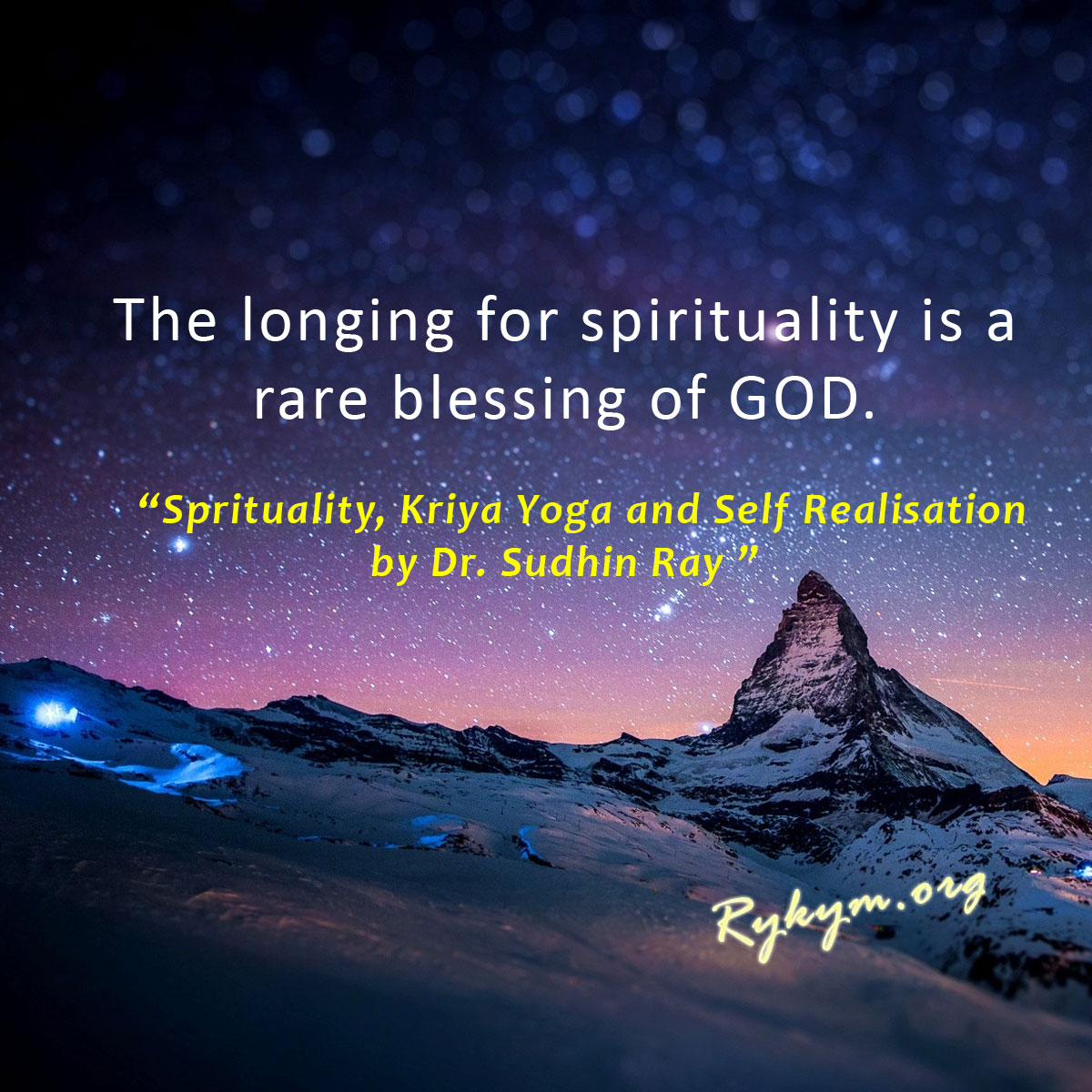 Quotation by Gurudev Dr. Sudhin Ray